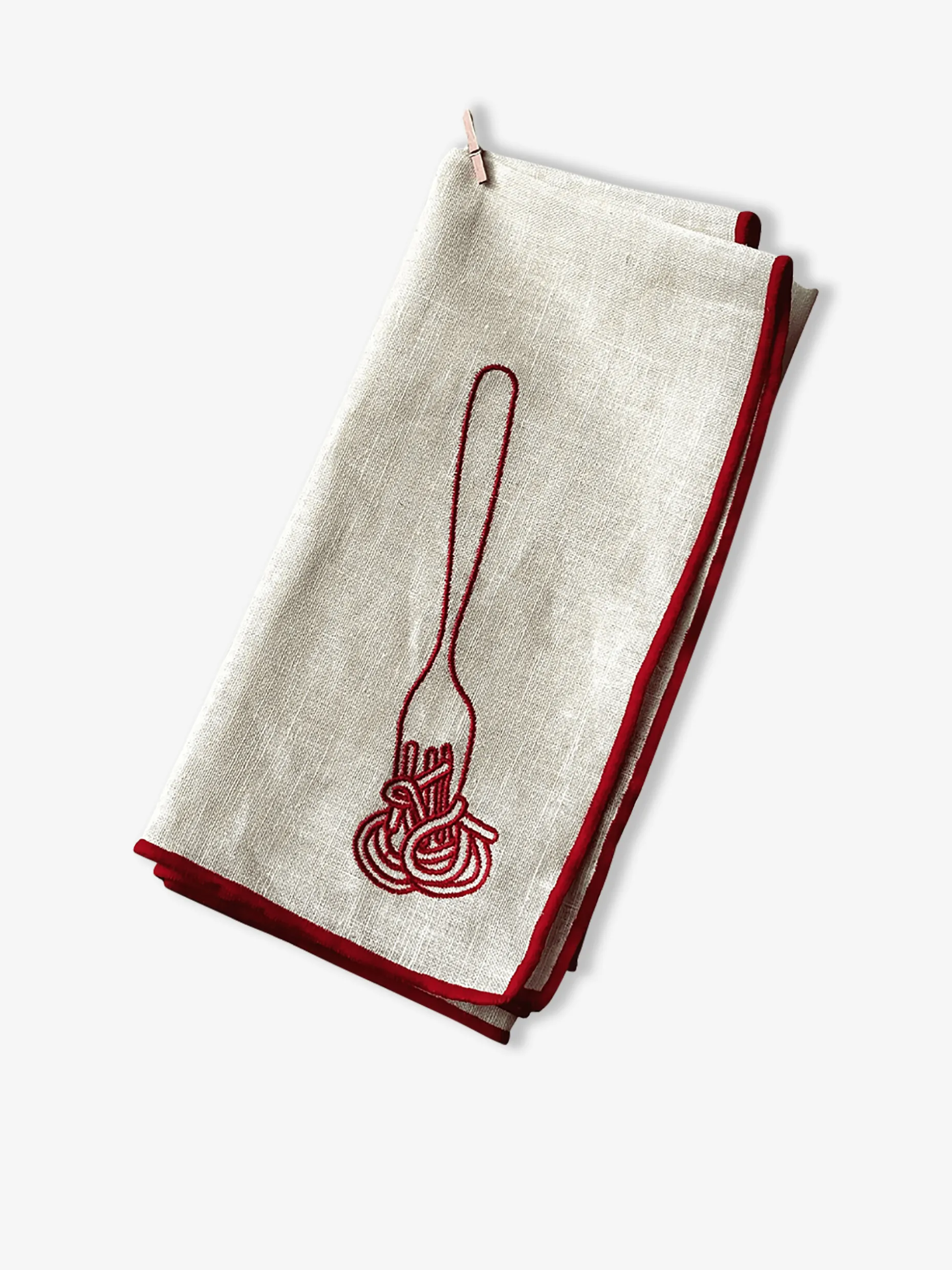 Lot de 2 serviettes spaghettis beige - the eclectic lifestyle