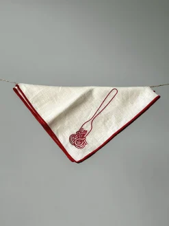 Lot de 2 serviettes spaghettis beige - the eclectic lifestyle