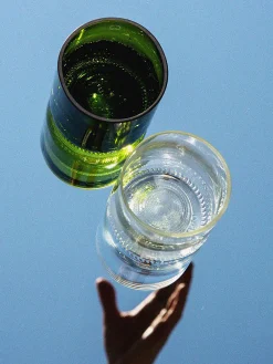 Lot de 4 verres debattre 25cl vert - q de bouteilles