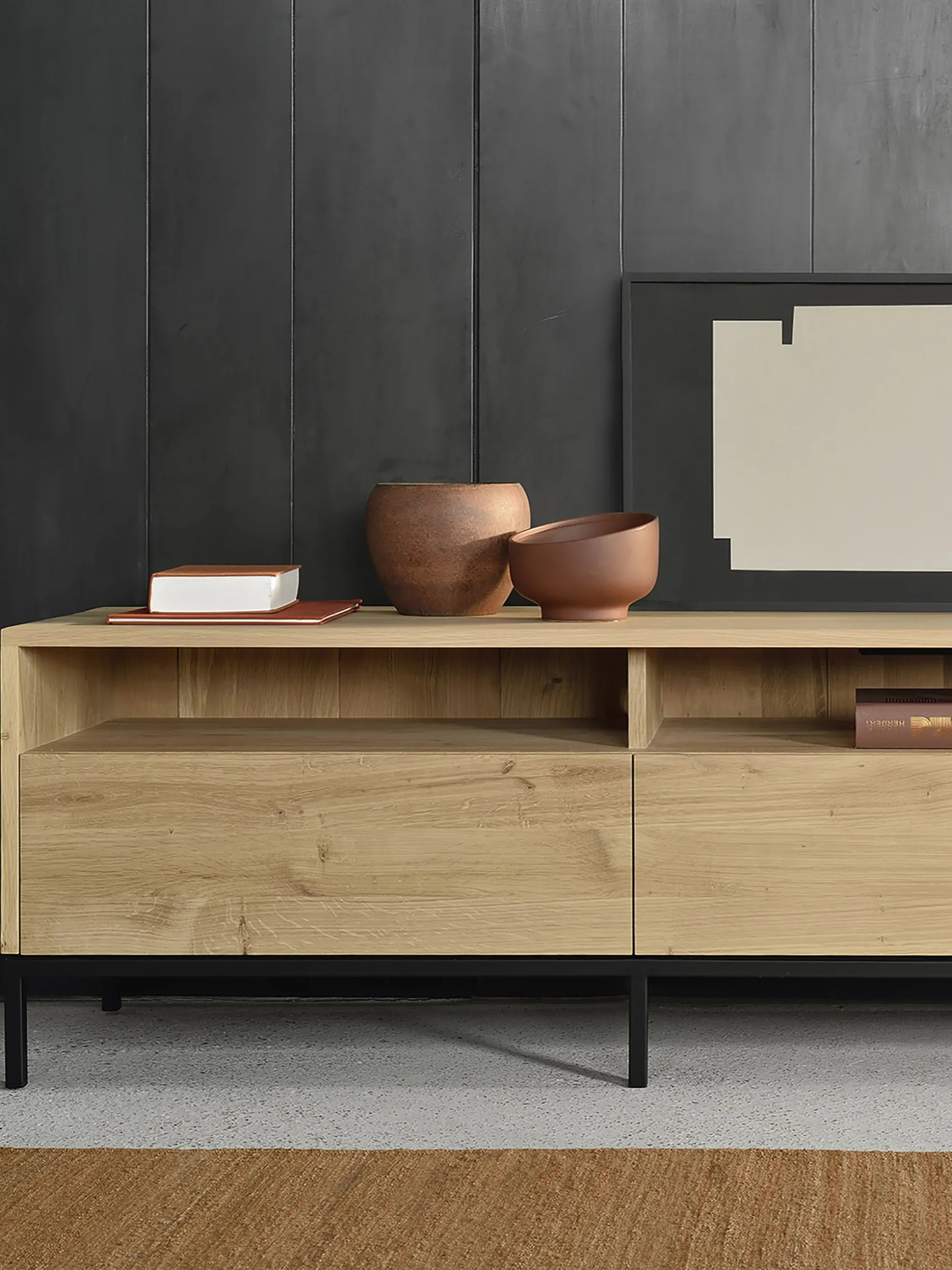 Meuble tv ligna chene massif - ethnicraft