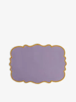 Pack de 2 sets de table coton violet - b...