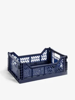 Panier colour crate m polypropylene recycle bleu marine - hay