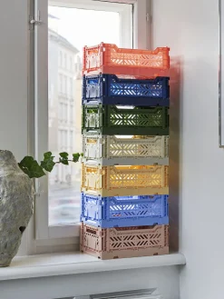 Panier colour crate m polypropylene recycle bleu marine - hay