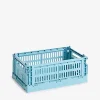 Panier colour crate s polypropylene recycle bleu clair - hay