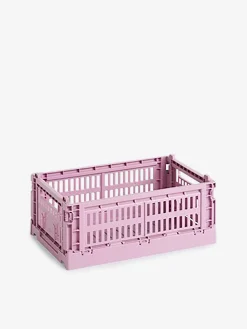 Panier colour crate s polypropylene recycle rose - hay