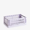Panier colour crate s polypropylene recycle lilas - hay
