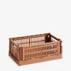 Panier colour crate s polypropylene recycle terracotta - hay