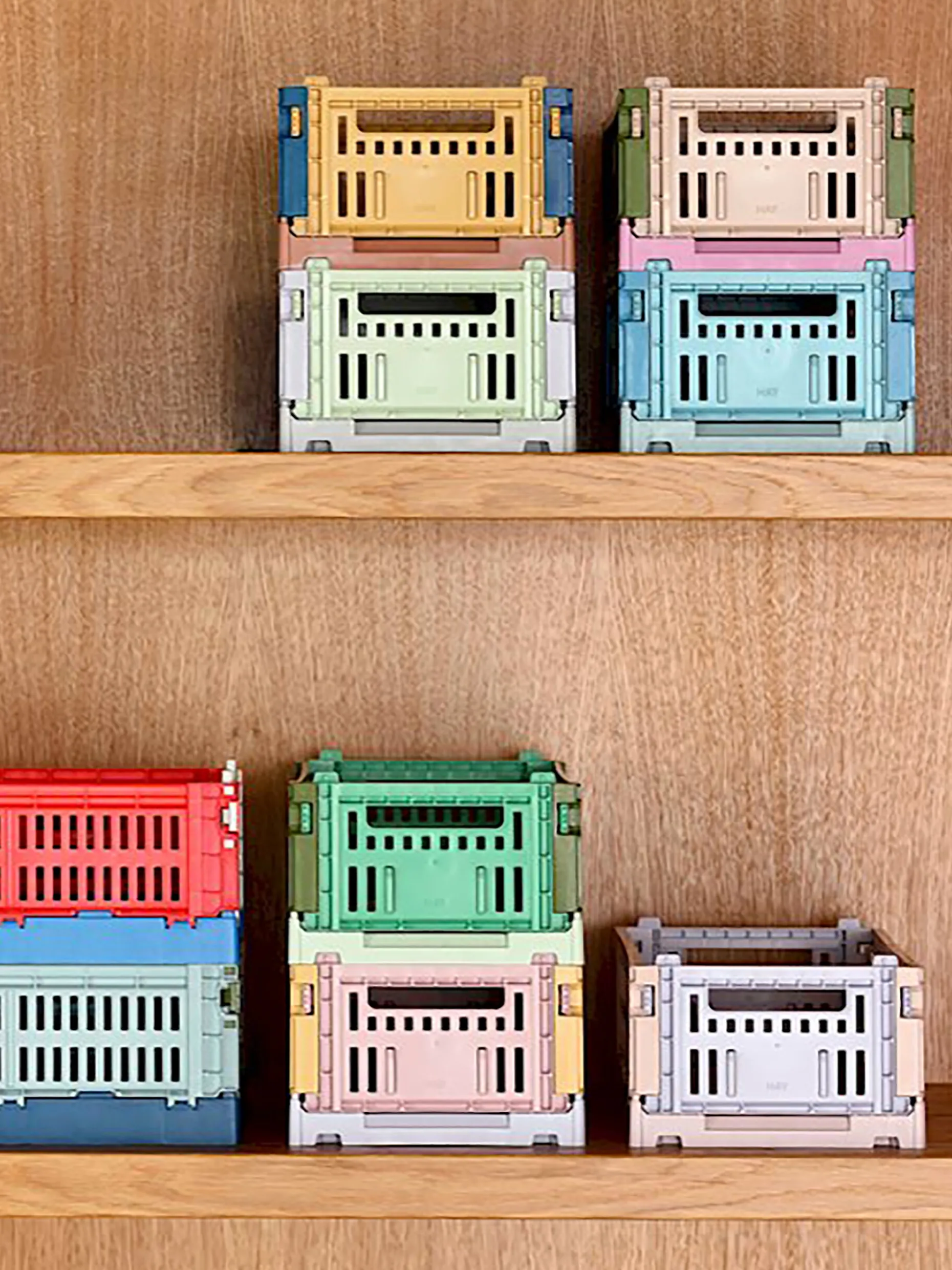 Panier colour crate s polypropylene recycle rose - hay