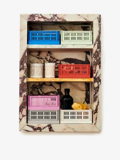 Panier colour crate s polypropylene recycle bleu vert - hay