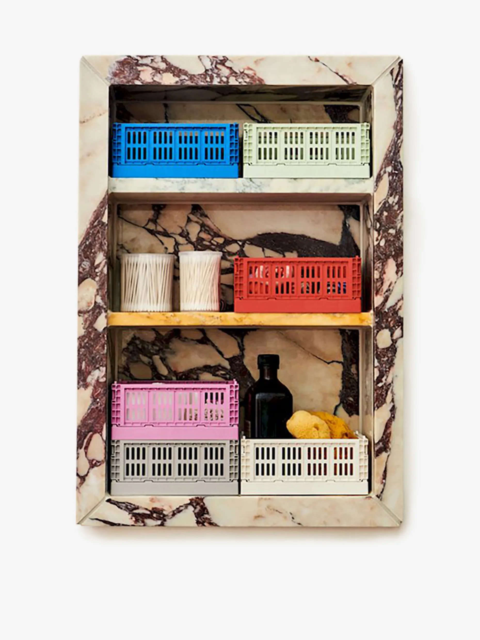 Panier colour crate s polypropylene recycle terracotta - hay