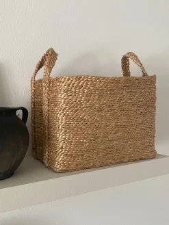 Panier jute m 30x45x30cm - reve vert