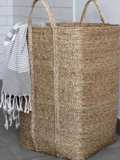 Panier jute 55x34x34cm - reve vert