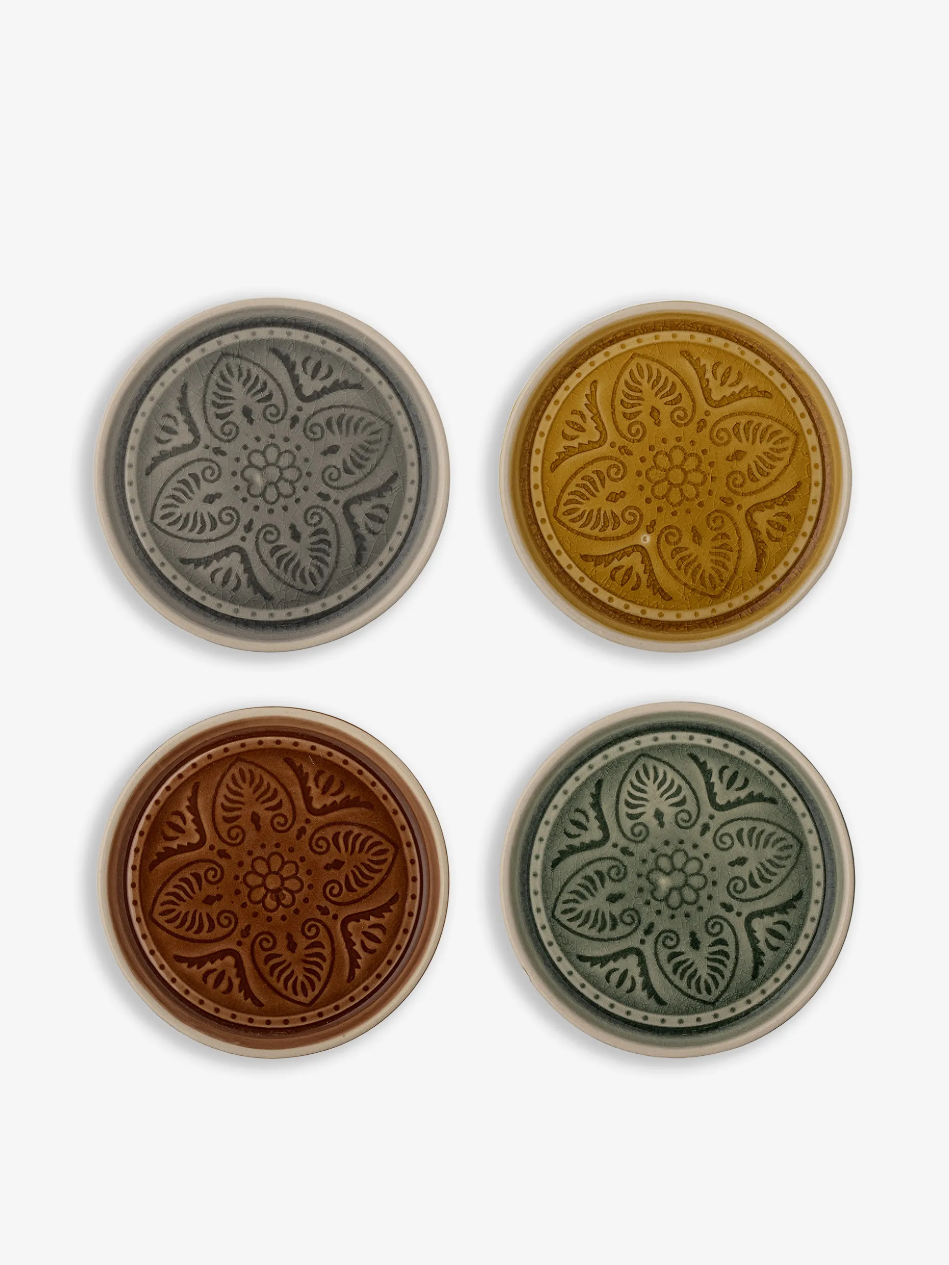 4 petites assiettes rani gres - blooming...