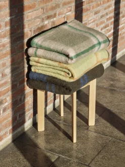 Plaid a carreaux vert rose 140x200 - hub...