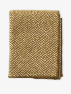 Plaid en laine losange safran - klippan