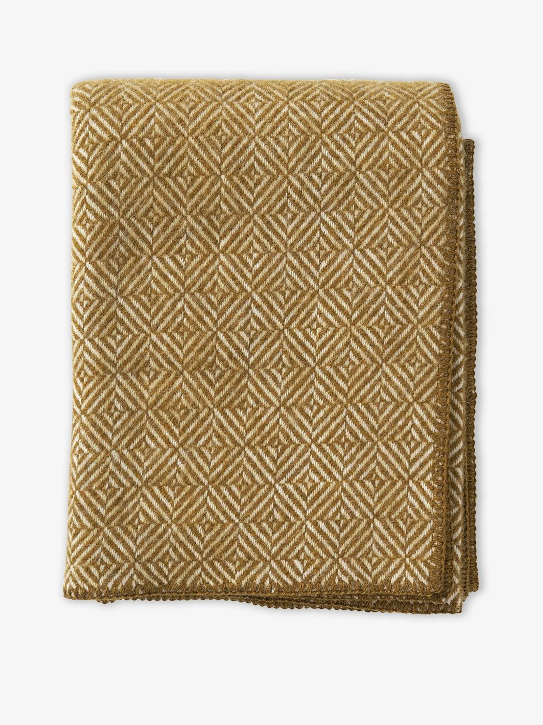 Plaid en laine losange safran - klippan