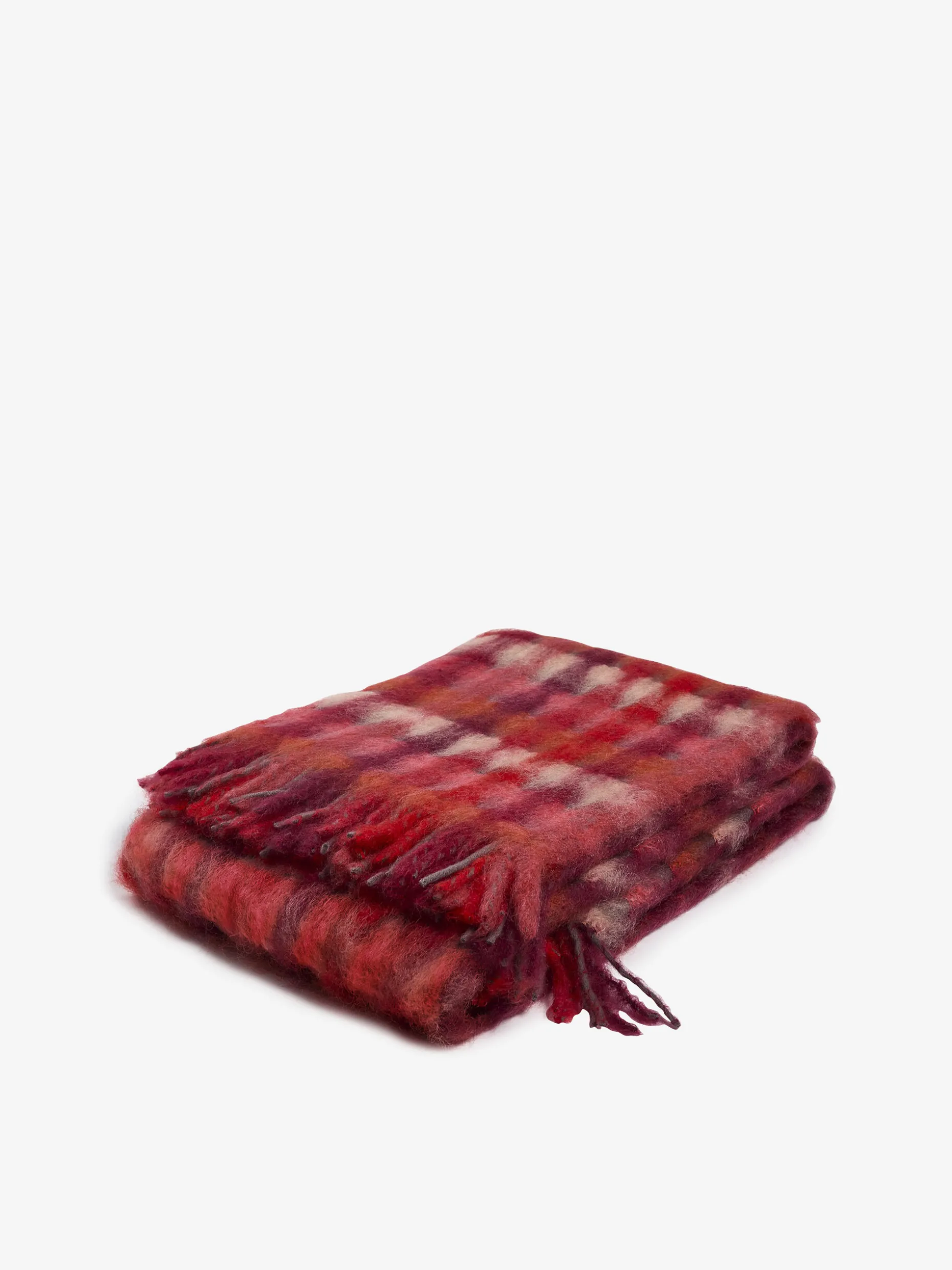 Plaid mia 130x200cm roux et prune - mantas ezcaray