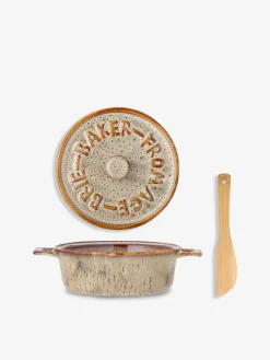 Plat au four avec couvercle aram gres gris - bloomingville