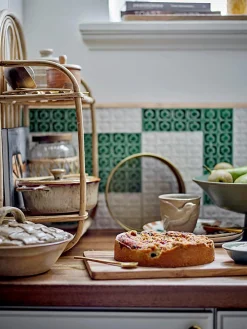 Plat au four avec couvercle aram gres gris - bloomingville