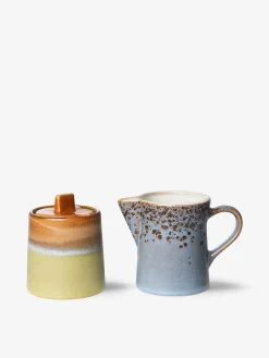 Pot a lait et sucrier 70s ceramique - hk living