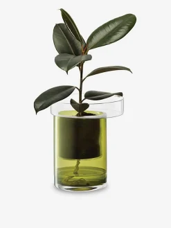 Pot a plante avec reserve d'eau s verre ...