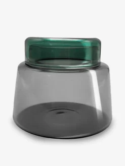 Pot bicolore gris emeraude