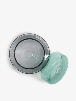 Pot bicolore gris emeraude