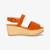 Sandales compensees suede