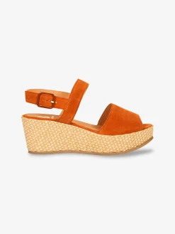 Sandales compensees suede