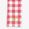 Serviette brodee sister coton rouge - bi...