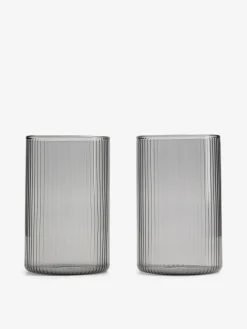Set 2 verres groove gris