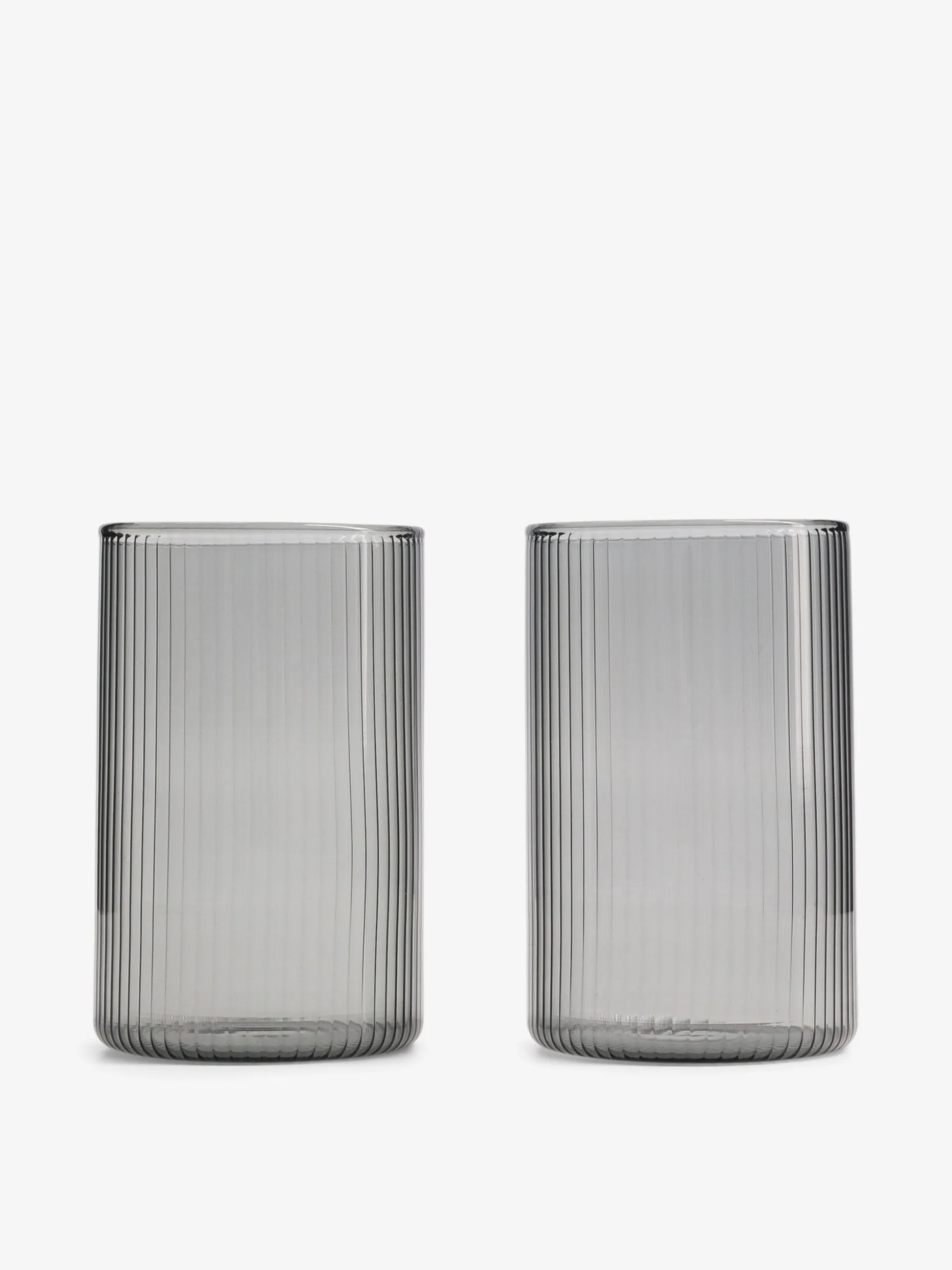 Set 2 verres groove gris