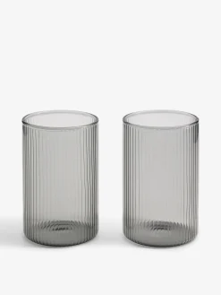 Set 2 verres groove gris