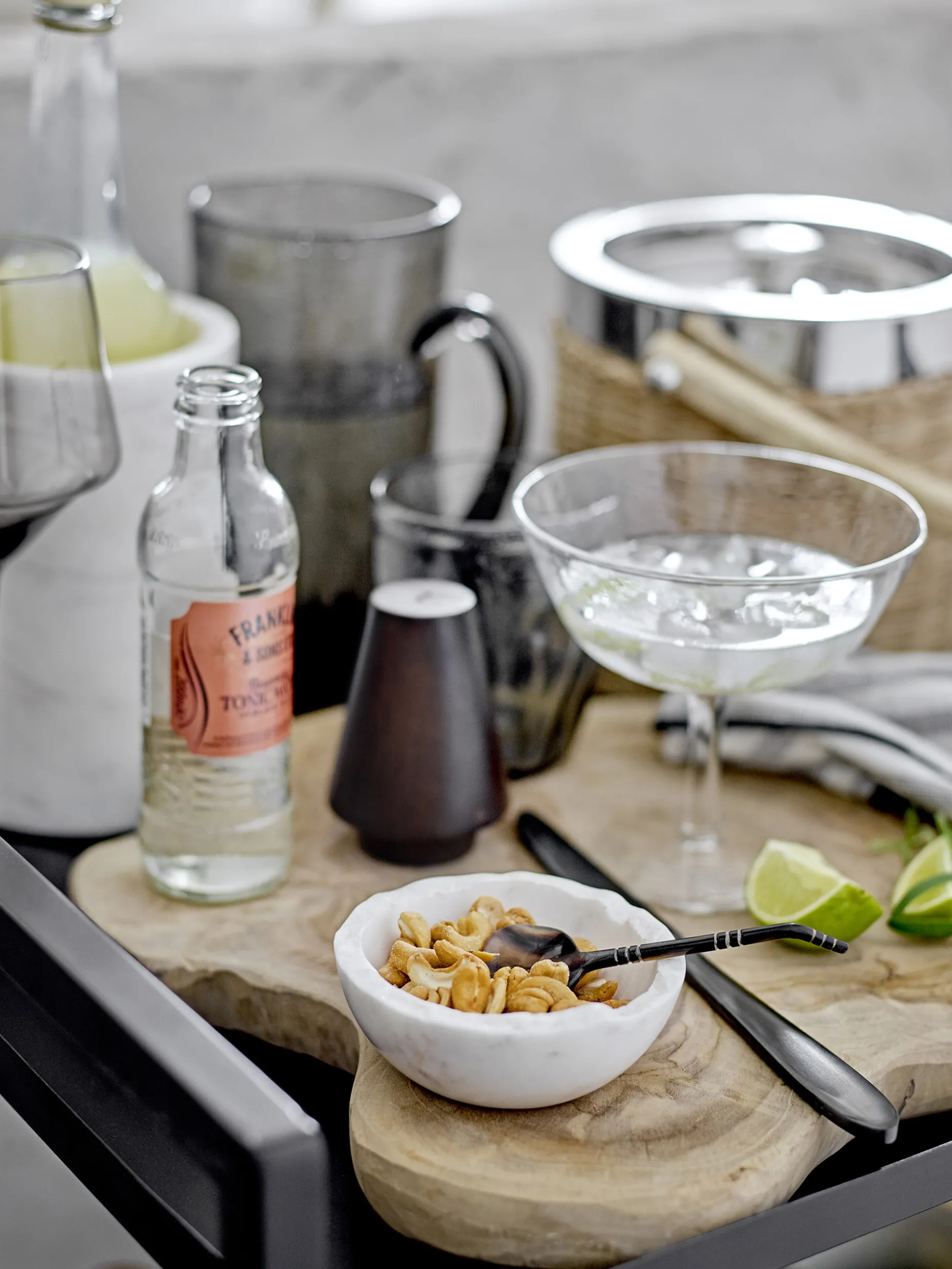 Set de 4 coupes a cocktail martelees - b...