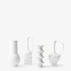 Set de 4 mini vases porcelaine blanche -...
