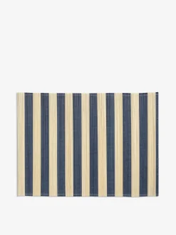 Set de table rayure bleu nuit - &kleveri...
