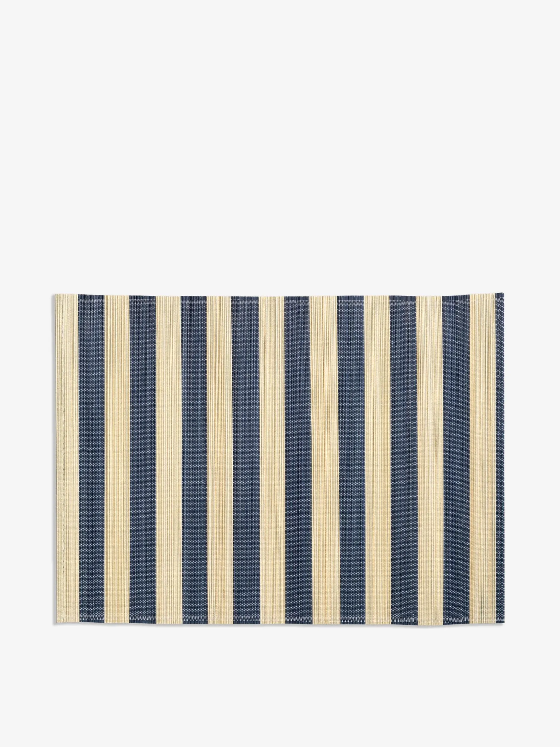 Set de table rayure bleu nuit - &kleveri...