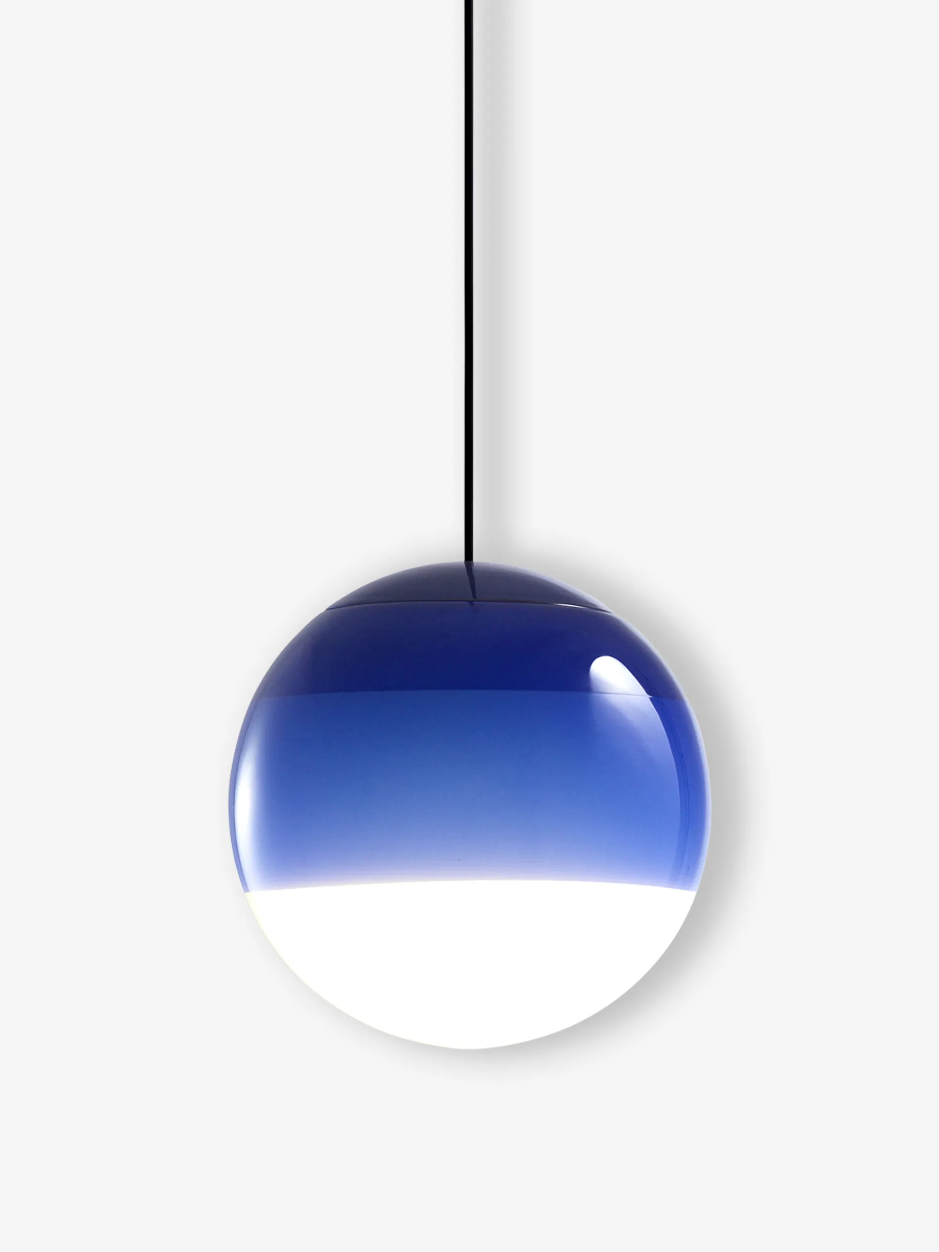 Suspension dipping light s verre souffle bleu - marset