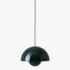 Suspension flowerpot vp2 vert fonce - &tradition