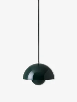 Suspension flowerpot vp2 vert fonce - &tradition