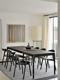 Table a rallonge bok chene noir 140/220 cm - ethnicraft