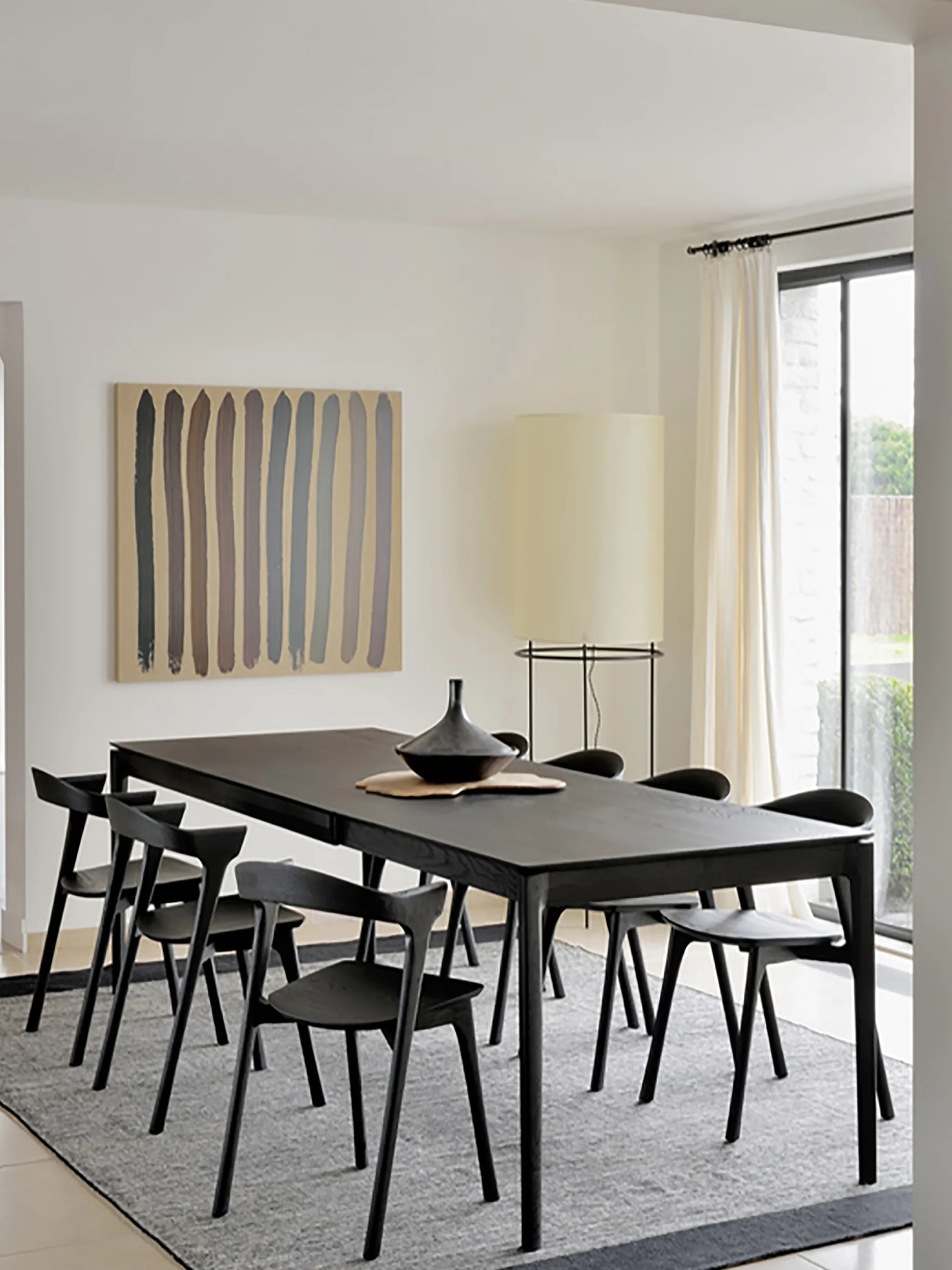 Table a rallonge bok chene noir 140/220 cm - ethnicraft