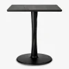 Table carre torsion chene noir 70 cm - ethnicraft