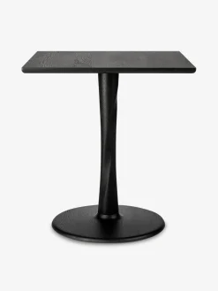 Table carre torsion chene noir 70 cm - ethnicraft