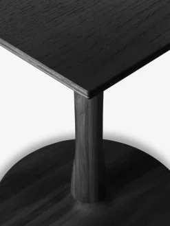 Table carre torsion chene noir 70 cm - ethnicraft