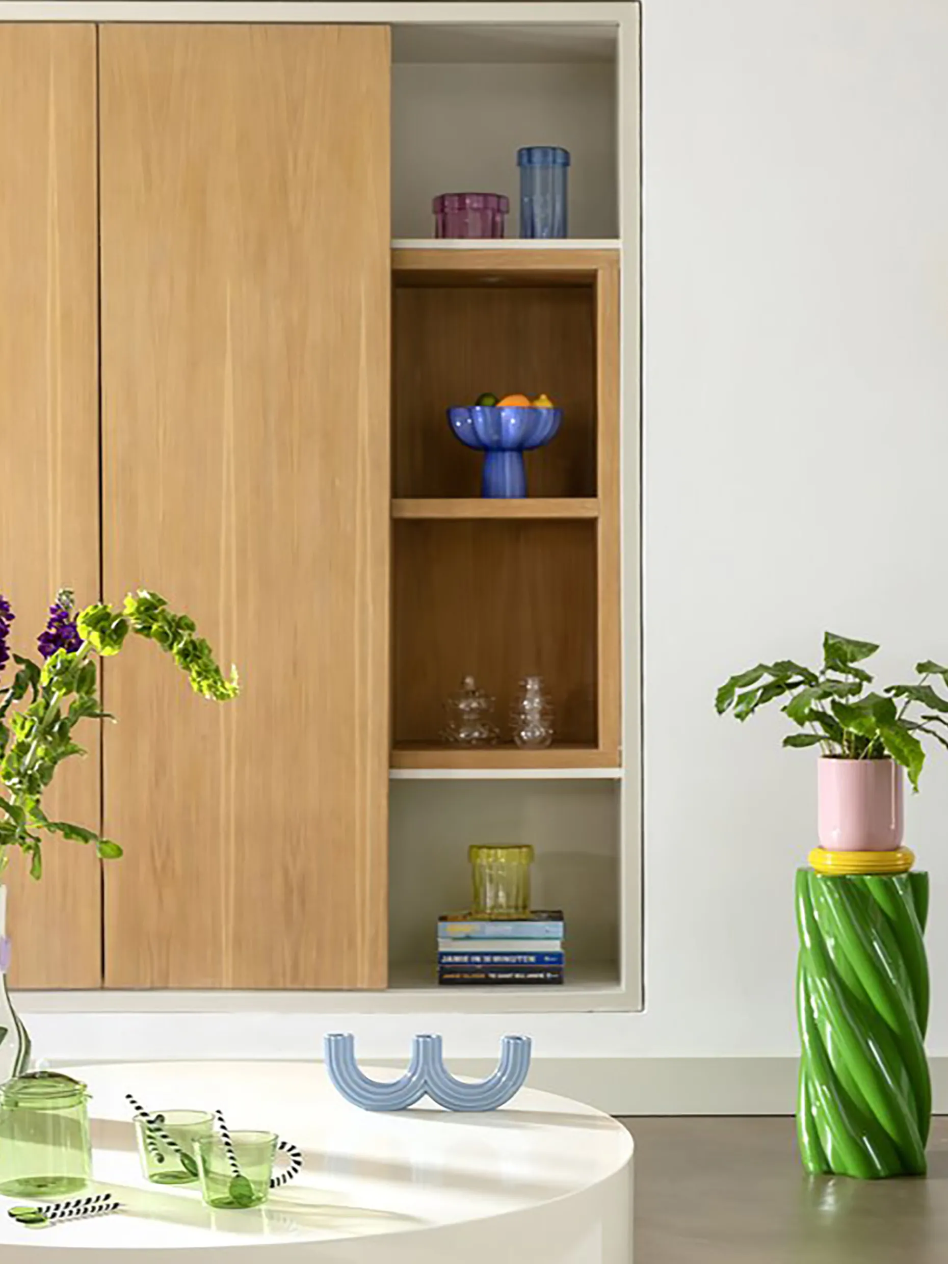 Table d'appoint marshmallow fibre de verre vert - &klevering