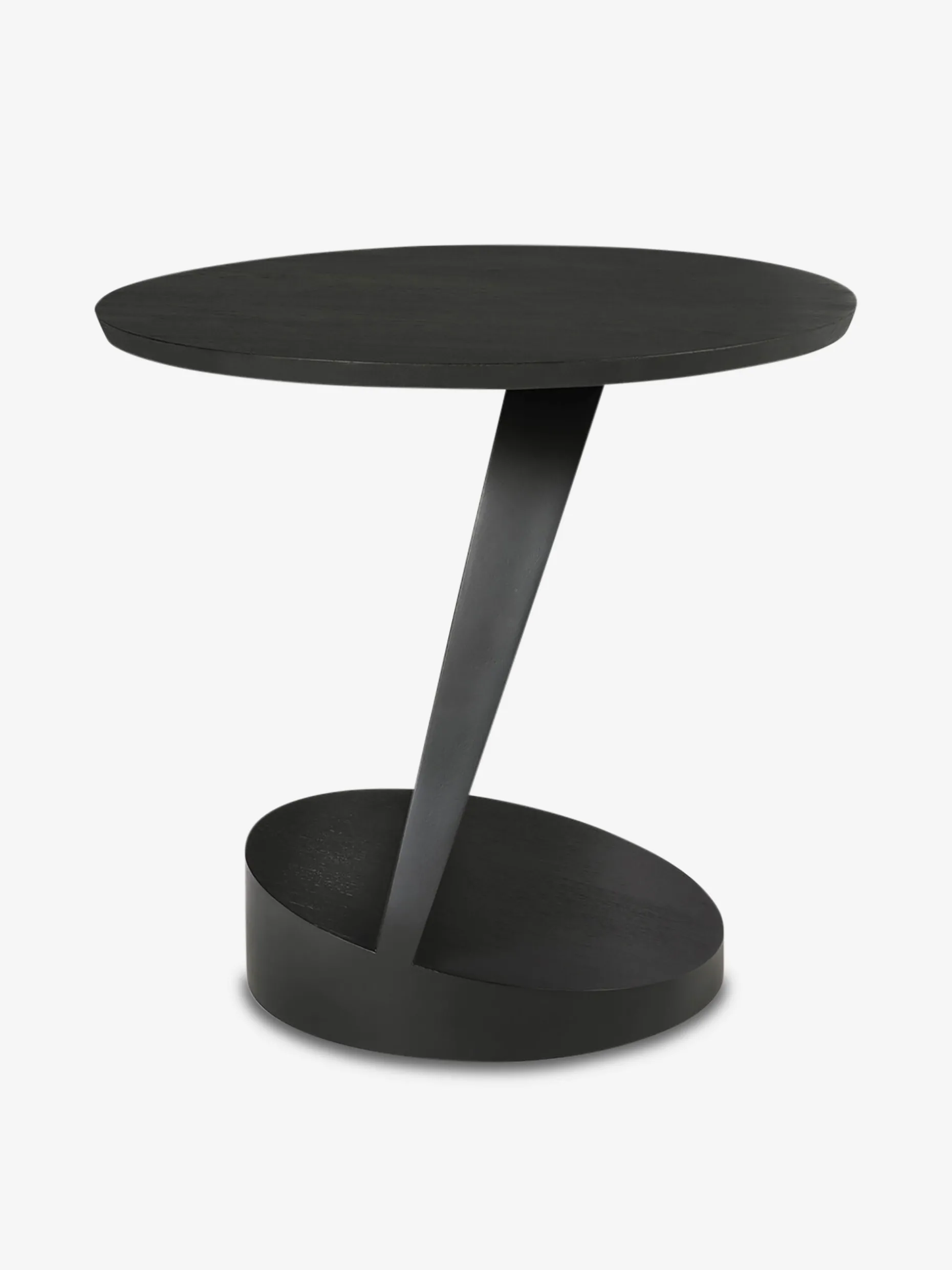 Table d'appoint oblic teck noir - ethnicraft