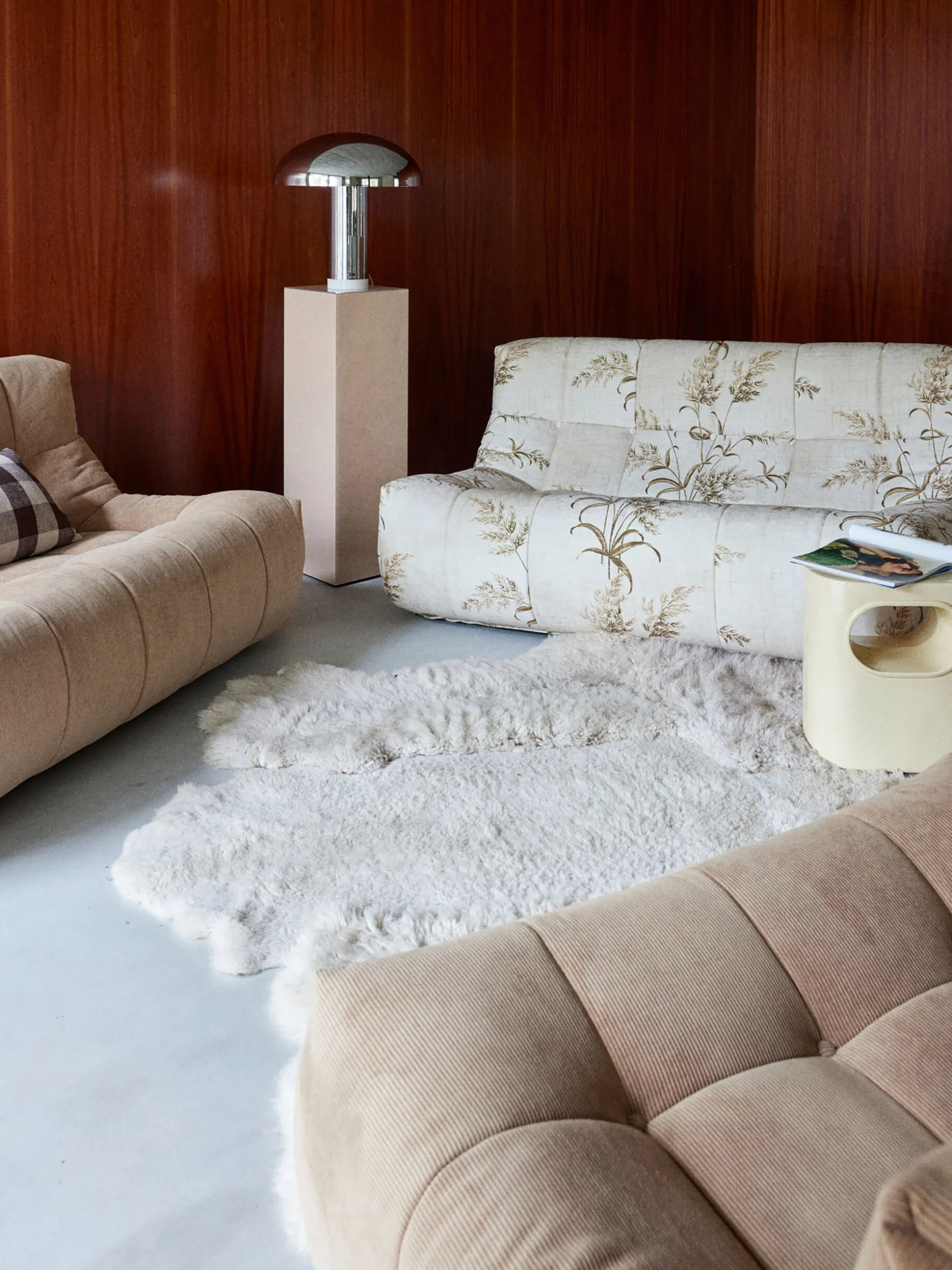 Table d'appoint space ceramique emaillee creme - hk living