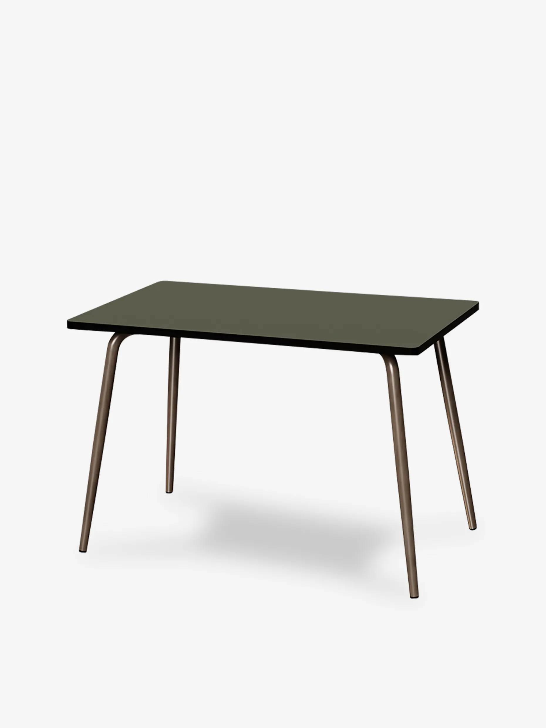 Table rectangulaire retro vera 120x70 kaki - les gambettes
