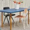 Table rectangulaire two-colour muller van severen bleu pied ocre l200cm - hay